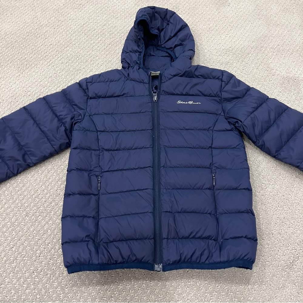 Eddie Bauer Kids Blue Hooded Puffer Coat